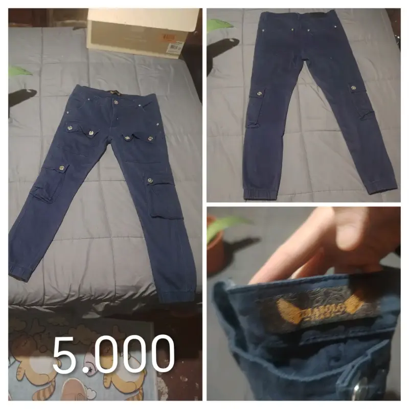 Pantalones cargo Zara gris - 3