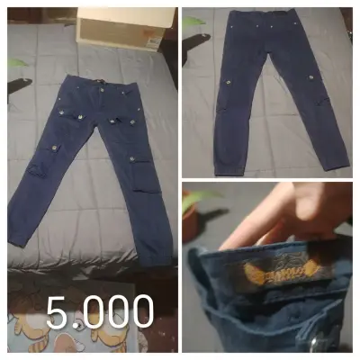 Pantalones cargo Zara gris - miniatura 3
