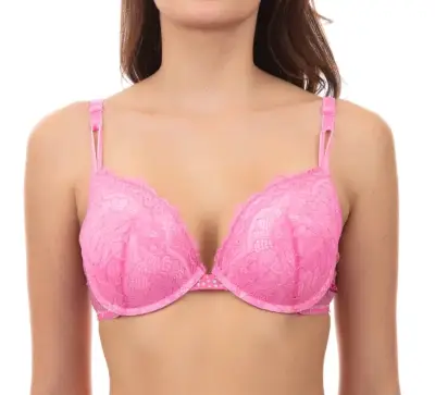 Sostén encaje rosa vibrante - miniatura 1