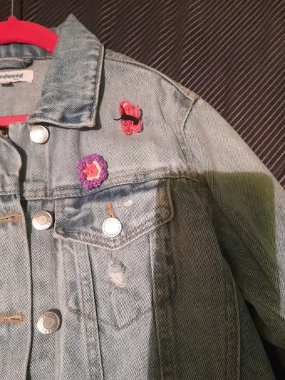 Chaqueta de mezclilla denim azul - miniatura 2