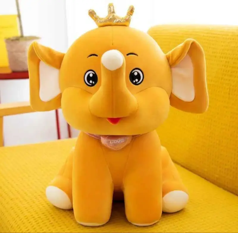 Peluche elefante rosado grande - 2