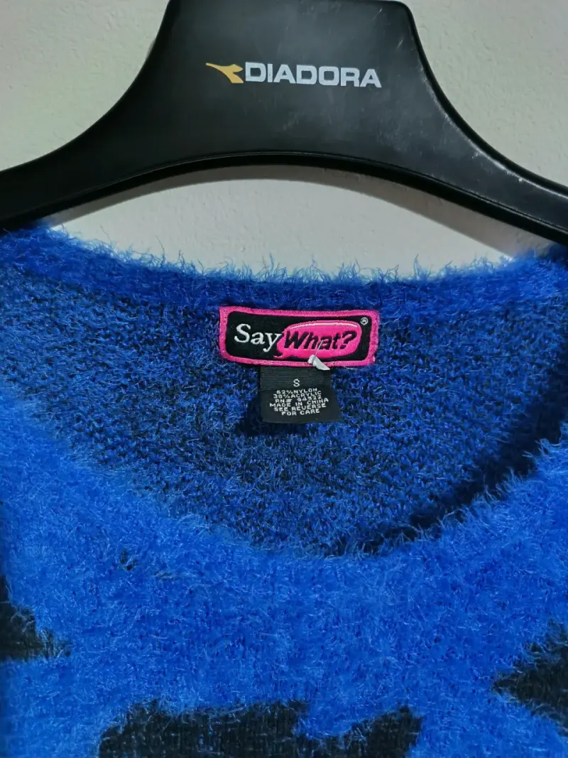 Suéter azul estampado animal - 3