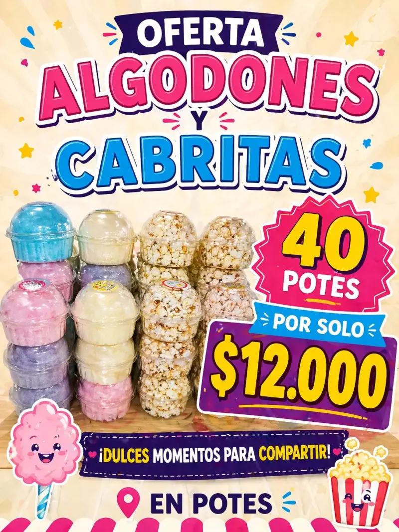 Oferta algodon de azúcar y cabritas - 1