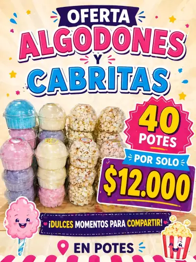 Oferta algodon de azúcar y cabritas - miniatura 1