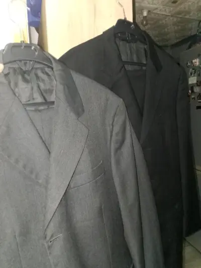 trajes formales para hombres azul gris oscuro negr - miniatura 4