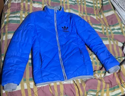 Chaqueta azul Adidas acolchada - miniatura 1