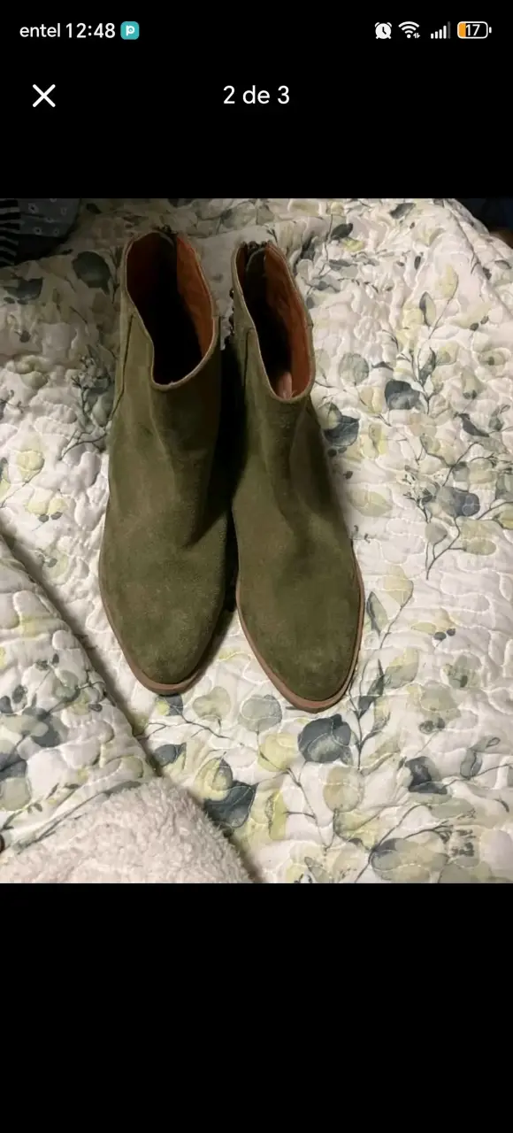 Botines GIANI de gamuza verde - 2