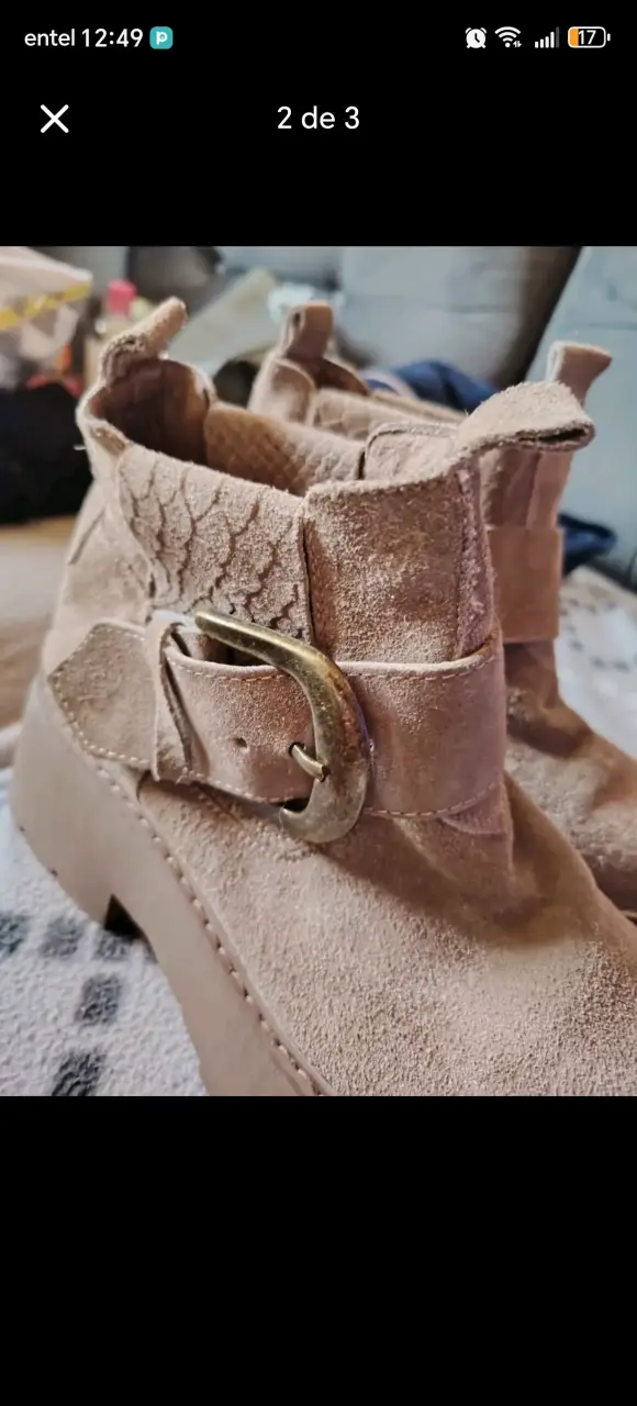 Botines ROMANO de gamuza beige - 2