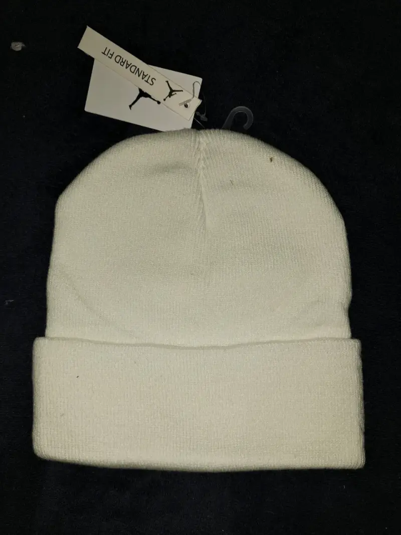 Gorro blanco de lana con logo jordan - 2
