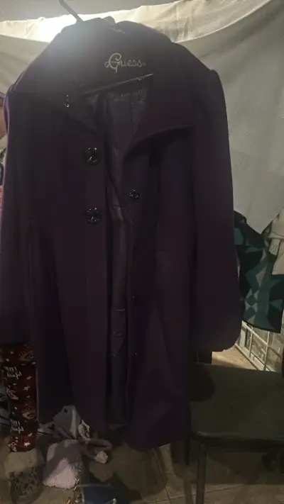 Abrigo Guess morado mujer - miniatura 1