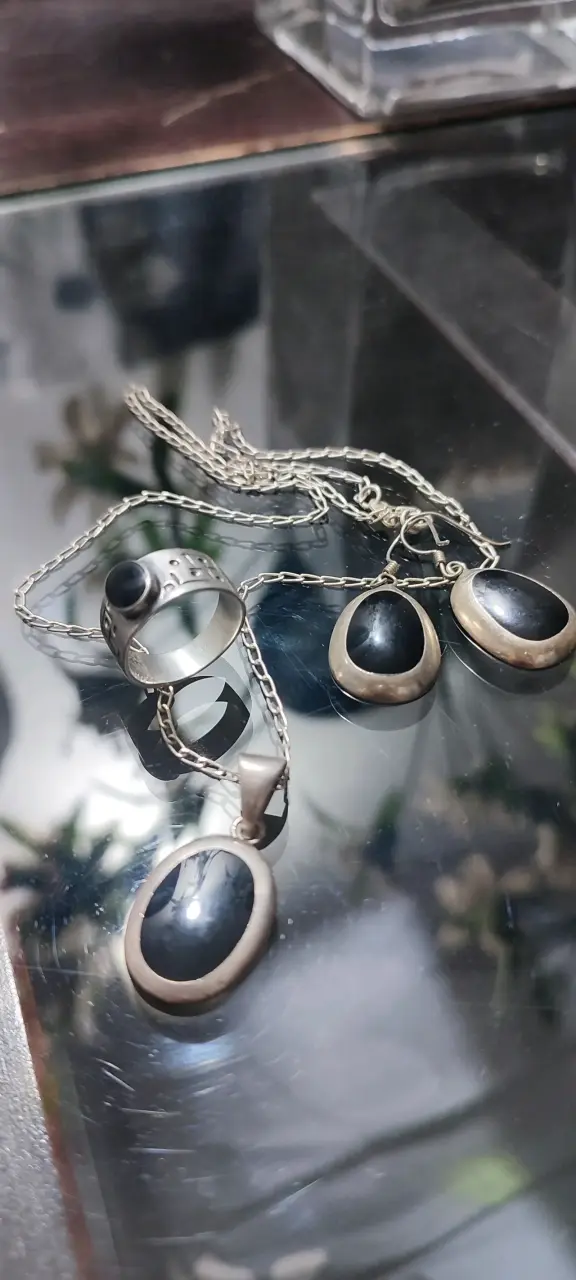 Set de plata con ónix - 3