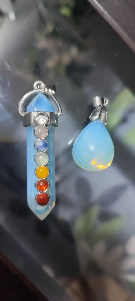 Colgantes de piedra azul para chakras - 1
