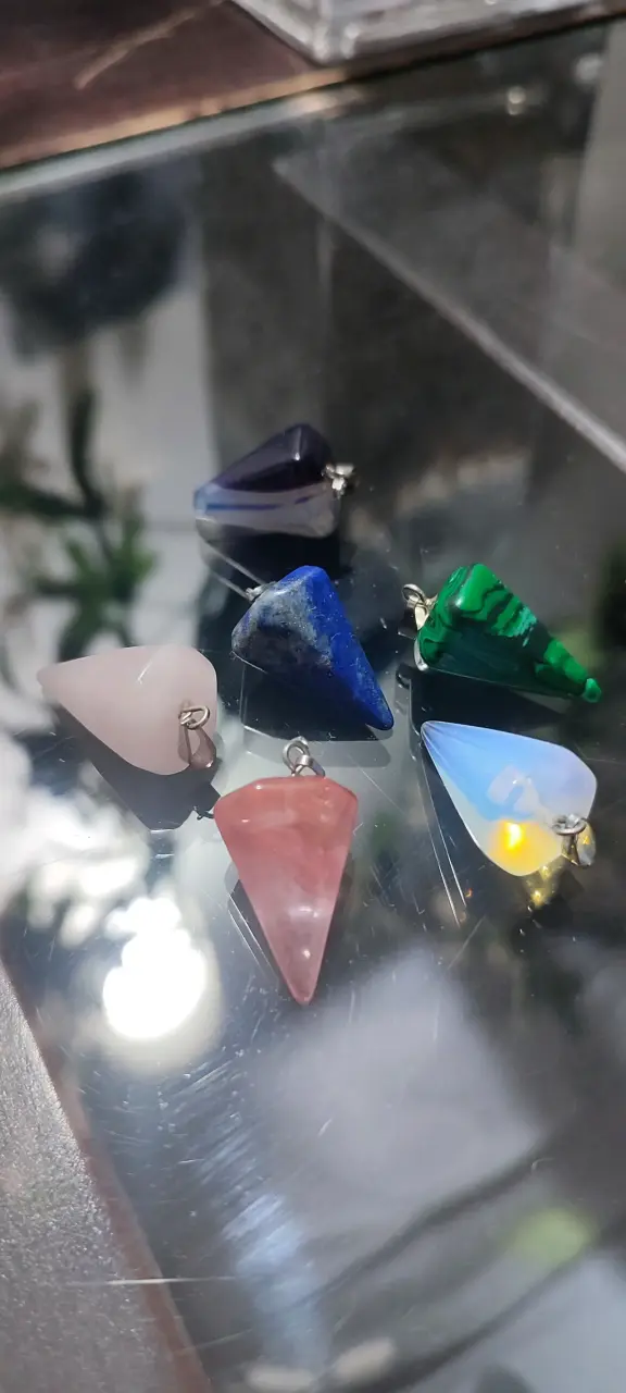 Pack de colgantes de piedras naturales