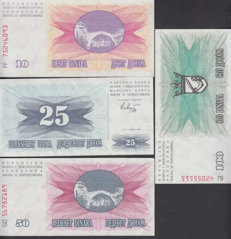 Colección 4 Billetes Bosnia Herzegovina Distintos - 2