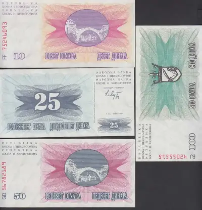Colección 4 Billetes Bosnia Herzegovina Distintos - miniatura 2