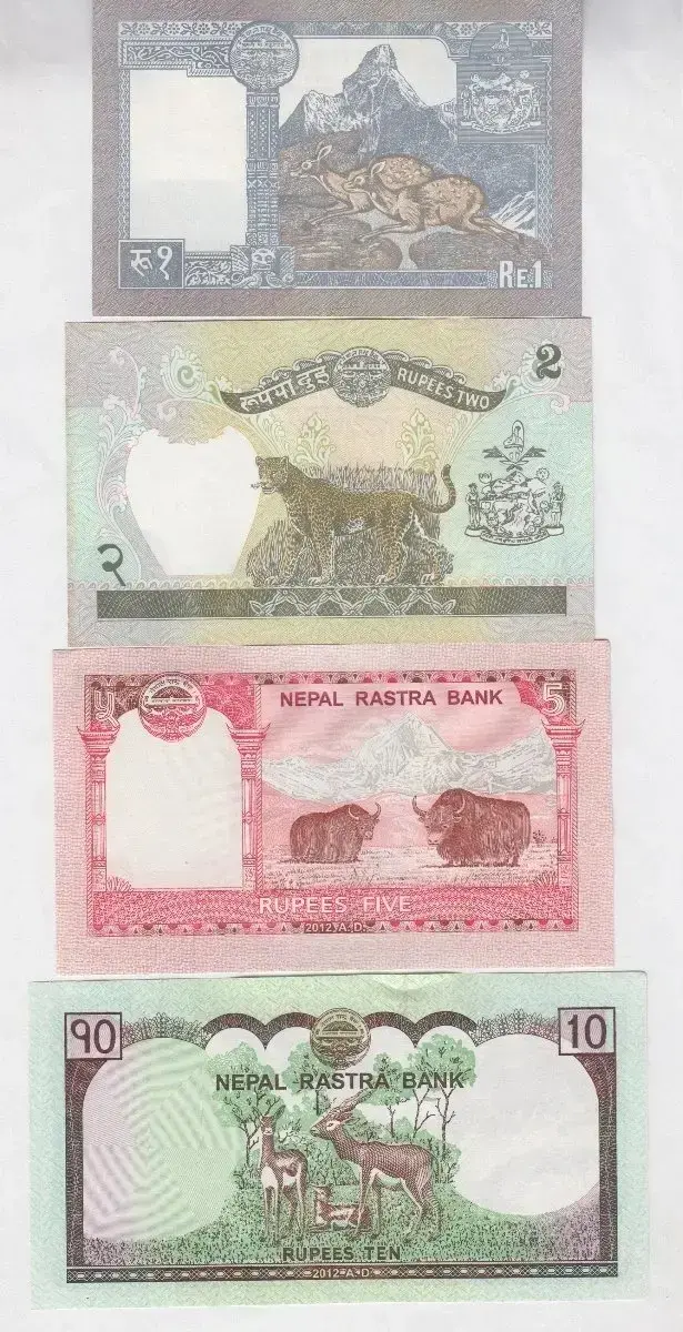 Coleccion 4 Billetes Nepal Diferentes Modelos - 2