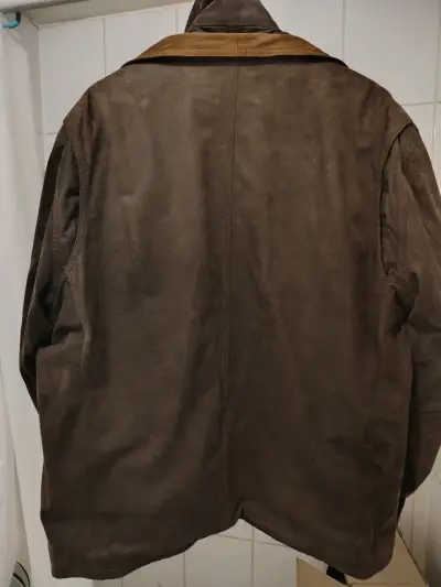Chaqueta de cuero marrón Johnston & Murphy - miniatura 3