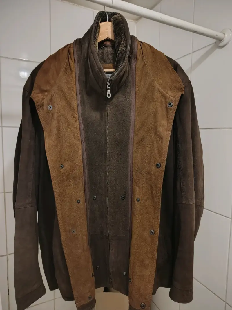 Chaqueta de cuero marrón Johnston & Murphy - 4