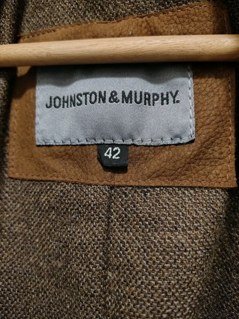 Chaqueta de cuero marrón Johnston & Murphy - 5