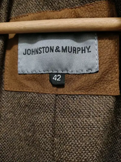 Chaqueta de cuero marrón Johnston & Murphy - miniatura 5