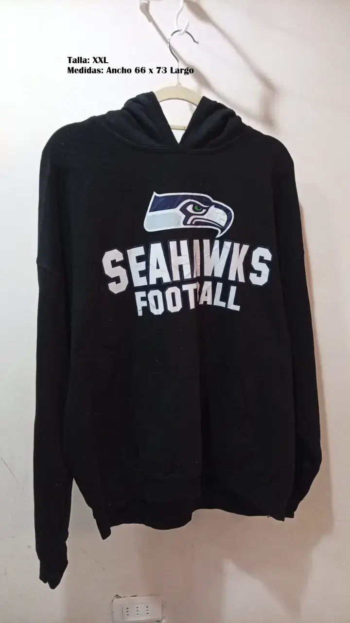 Polerón negro Seahawks Football