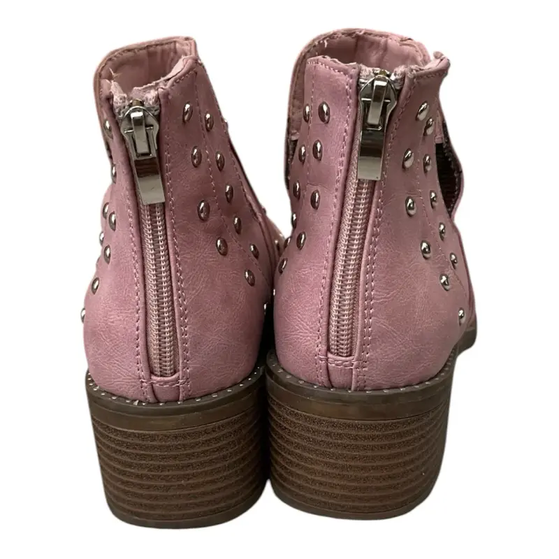 Botines rosados con tachuelas - 3