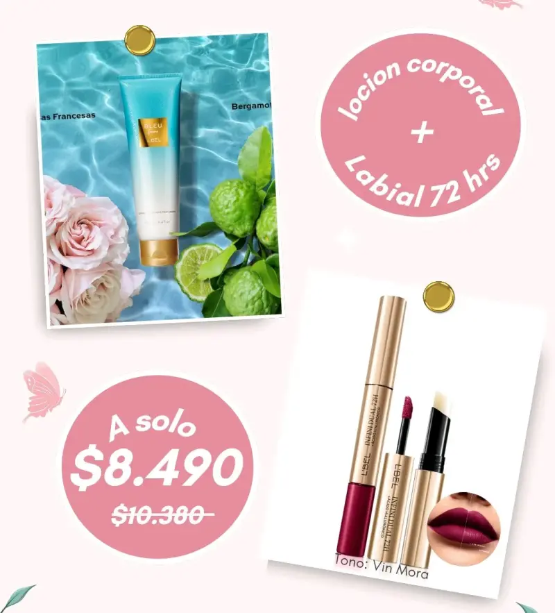 Set loción corporal y labial L'BEL - 1