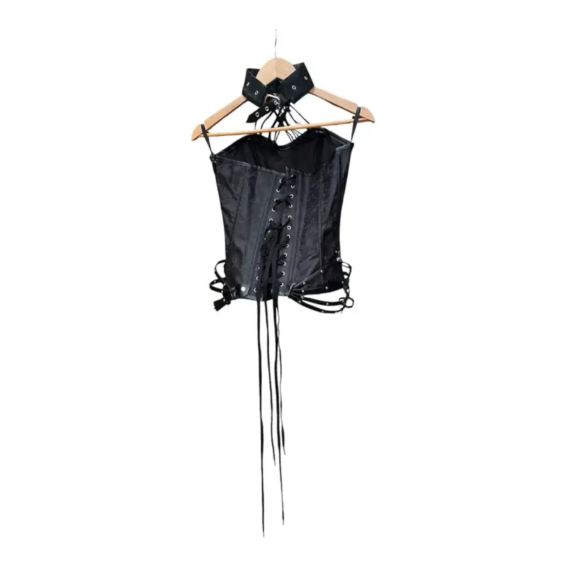 Corset negro con hebillas - 2