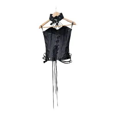 Corset negro con hebillas - miniatura 2