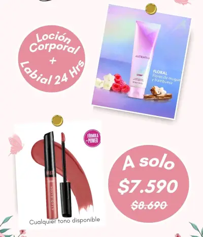 Set loción corporal y labial 24Hrs Cyzone - miniatura 1