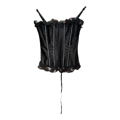 Corset negro encaje detalle - miniatura 1