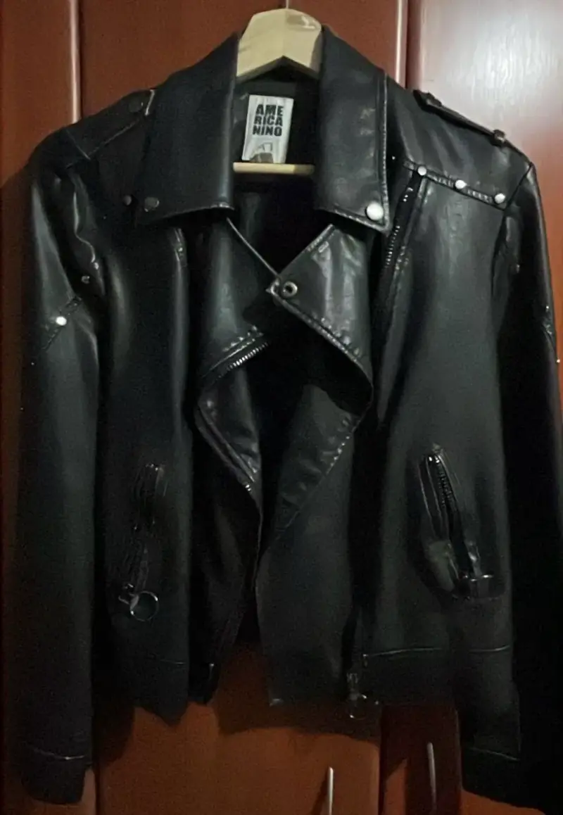 Chaqueta de cuero negra AMERICANINO L