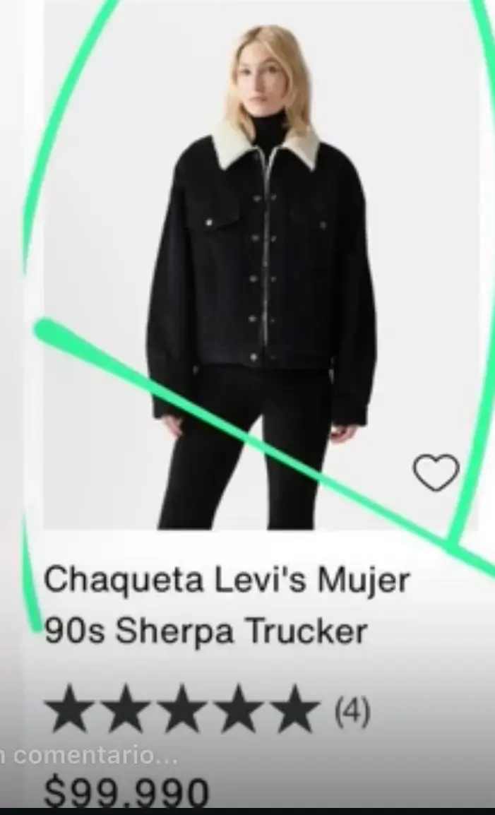 Chaqueta Levi's negra con Sherpa