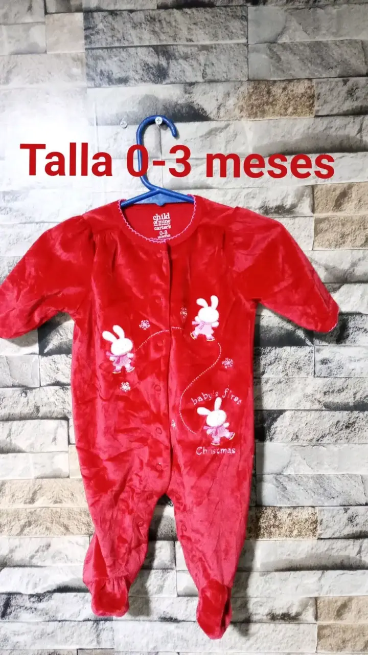 Enterito rojo con conejitos