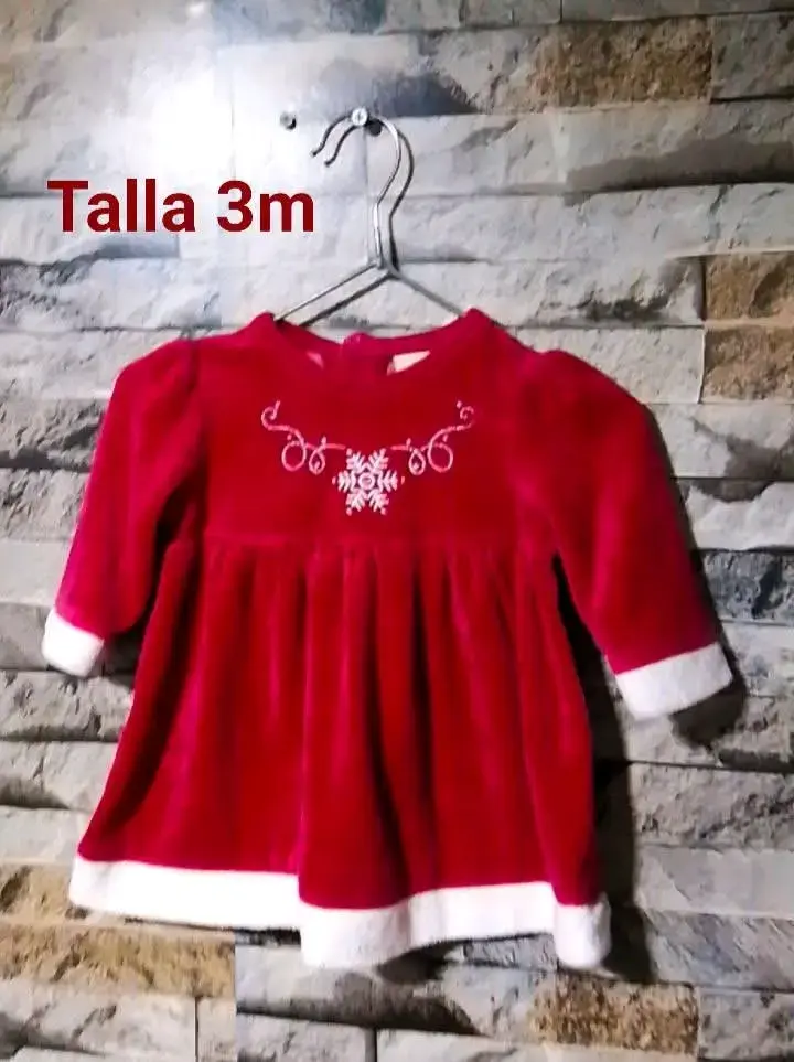 Vestido rojo talla 3m