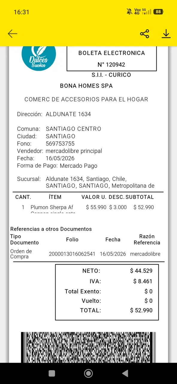 Plumón Sherpa 1,5 plazas rayado - 3