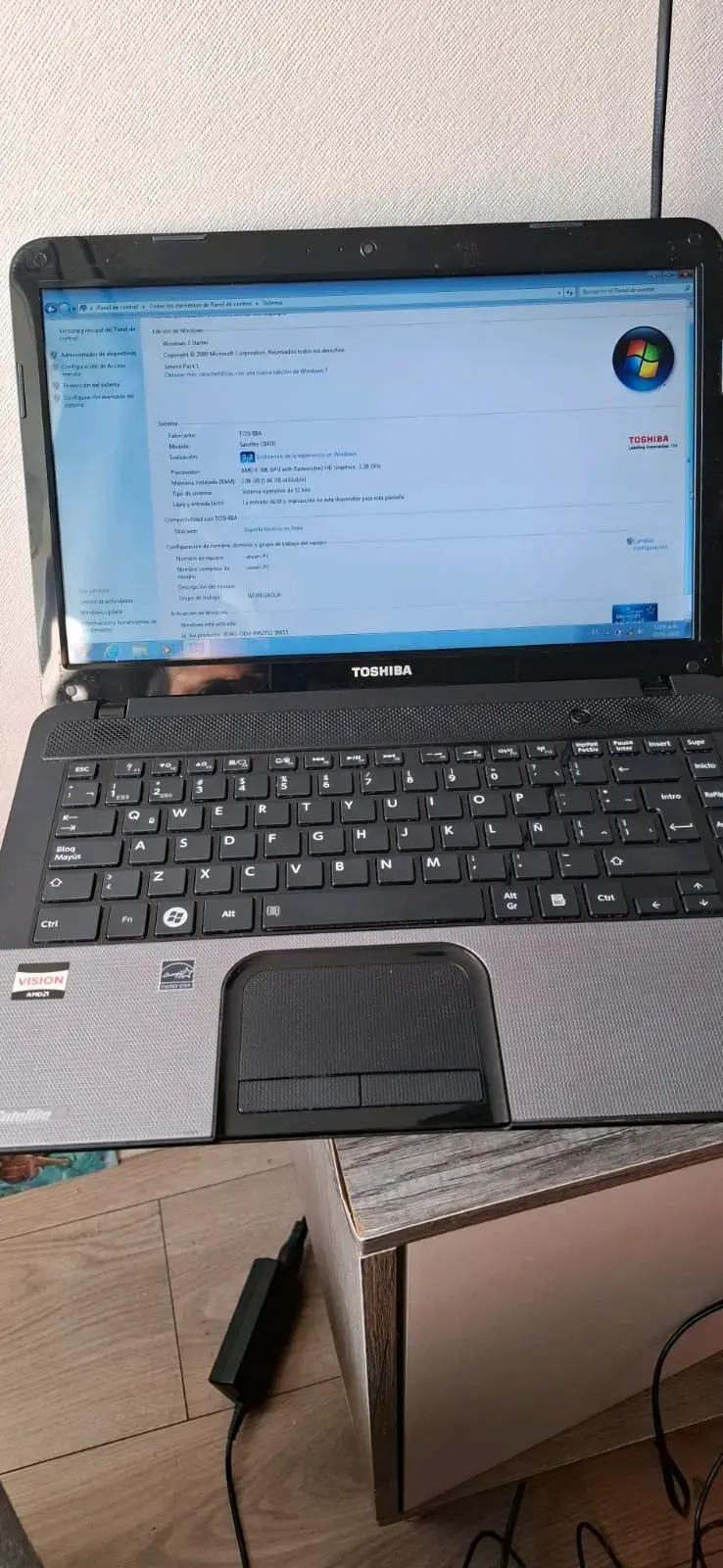 Notebook Toshiba usado en venta - 2