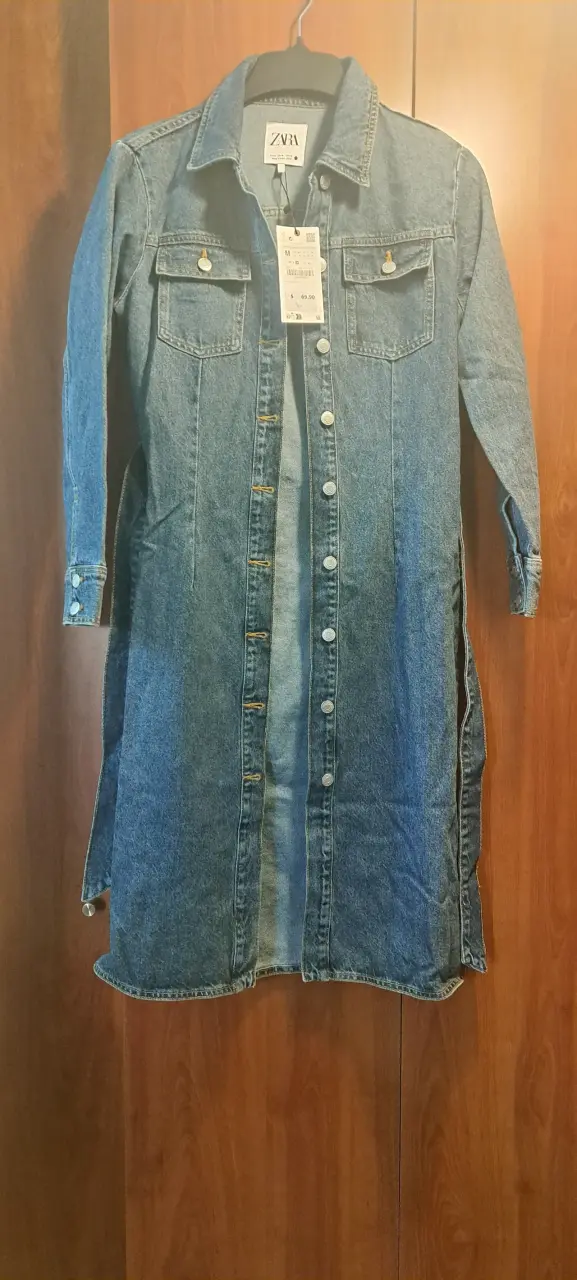 Vestido denim con cinturón - 2