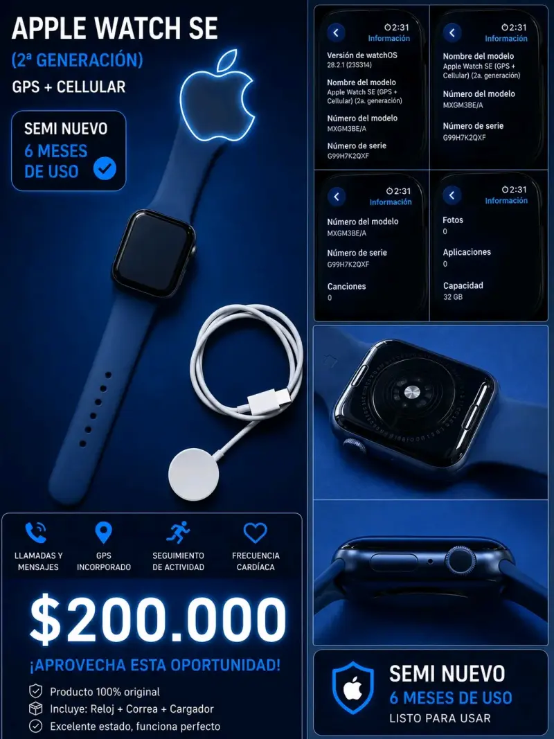Apple Watch SE 2ª Gen GPS + Celular