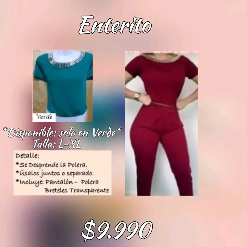 Enterito verde con detalles