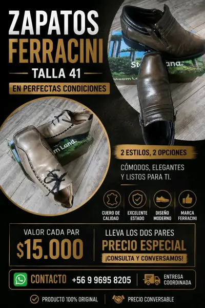 Zapatos Ferracini talla 41 marrón - miniatura 1