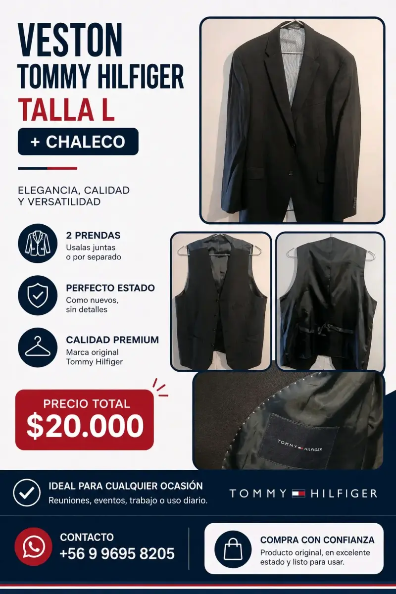Veston Tommy Hilfiger Talla L