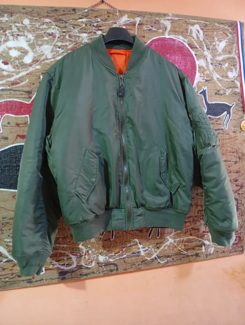 Chaqueta bomber verde vintage - 1