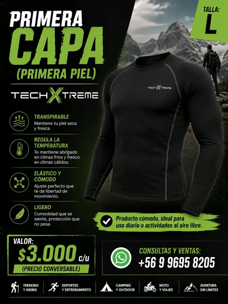 Primera capa TechXtreme negra