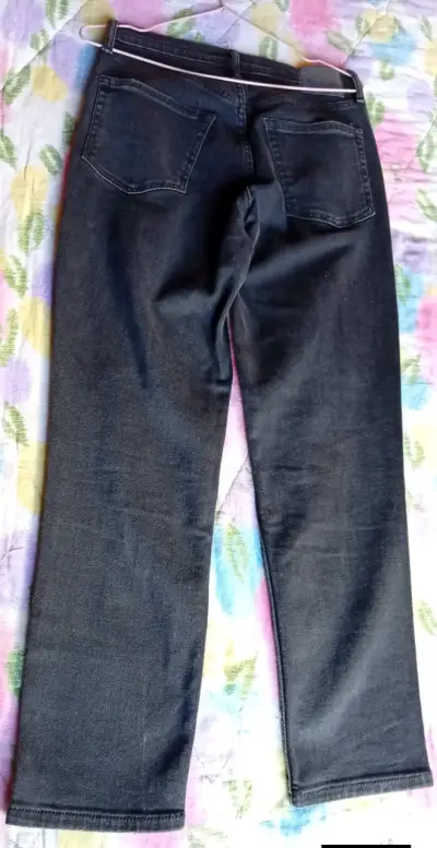 Mom Jeans negros rotos mujer - miniatura 2