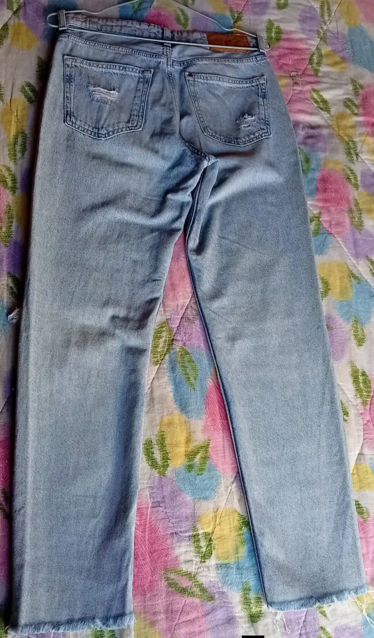 Mom Jeans rasgados azul claro - 2