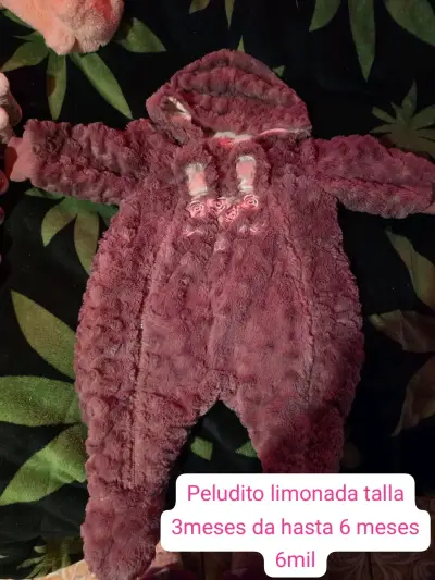 Enterito para bebé peludo rosa y zapatitos 💖😌 - miniatura 1