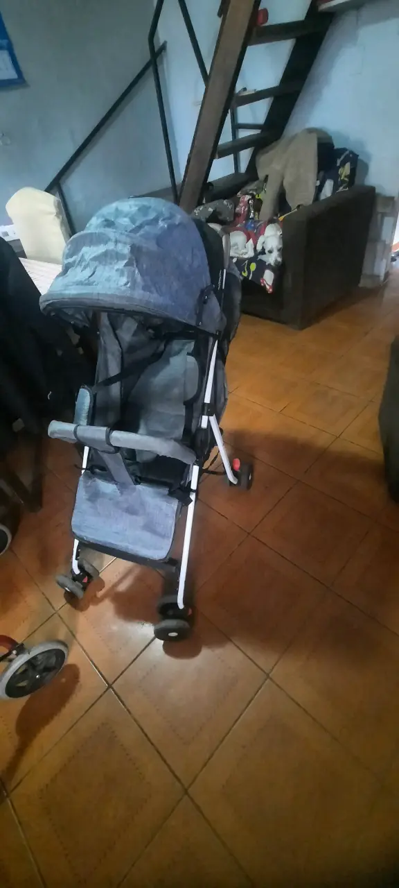 Coche para bebé plegable gris - 2