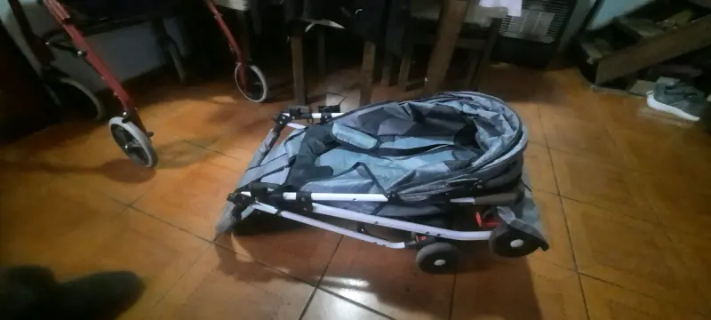 Coche para bebé plegable gris - 3