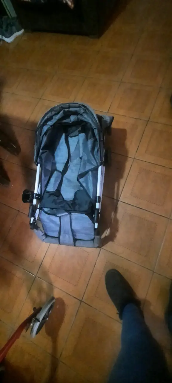 Coche para bebé plegable gris - 4